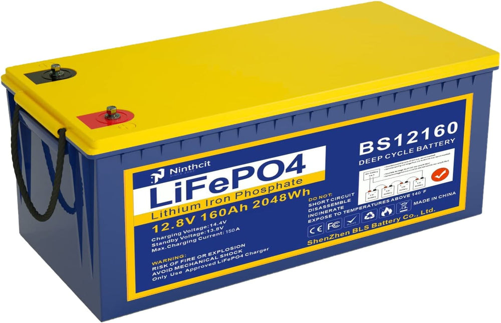 German Warehouse Stock Ninthcit LiFePO4 Akku 12.8V 160AH 2048Wh, Lithi –  BLS Battery Official Store